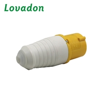 Prise et fiche industrielles jaunes 16/32A 3 broches IP44 (mâle/femelle) 110V LTH-013