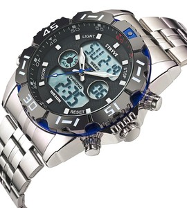 Orologi sportivi da <span class=keywords><strong>uomo</strong></span> di marca di lusso di marca Stryve orologi digitali da <span class=keywords><strong>uomo</strong></span> in acciaio inossidabile con doppio Display al quarzo a LED impermeabile - Product Image 6