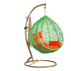 swimming pool PE rattan adult home outdoor teardrop green hanging egg chair