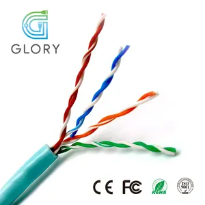 Custom 305 메터 실 내용 24AWG Solid Copper Cable CAT5E UTP 이더넷 Cable