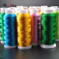 Vente en gros de fil à broder à la machine Ryaon de haute qualité 120d/2 en viscose, fil à broder, fil de soie pour glands verts noir