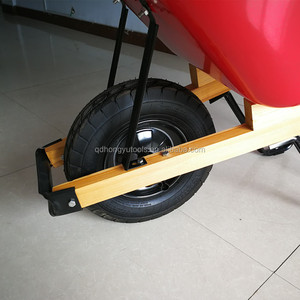 75l 5cbf 200kg क्षमता अमेरिकी लकड़ी के हैंडल धातु ट्रे निर्माण भारी ड्यूटी व्हील बैरो - Product Image 3