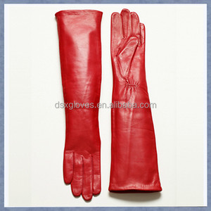 Meilleure vente Gants longs en cuir tendance pour femmes, Gants longs personnalisés - Product Image 4