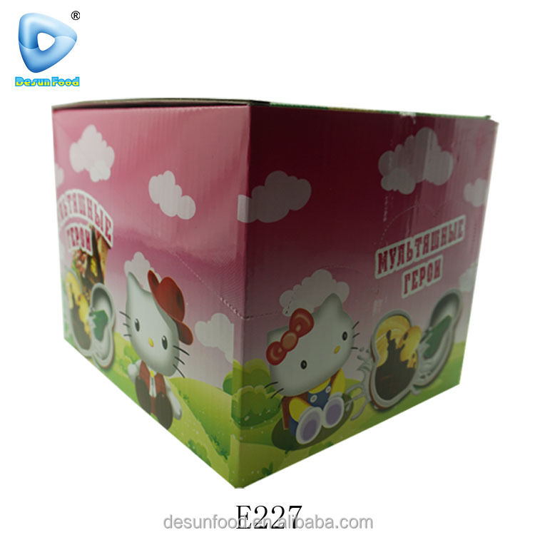 Funny cartoon shape surprise egg chocolate with toy