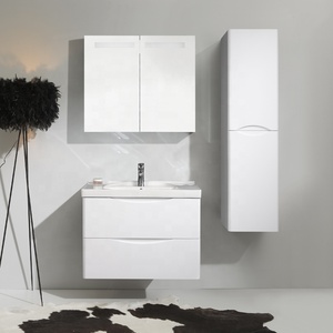 <strong>White</strong> Modern Simple Design <strong>Wall</strong> Mount <strong>Bathroom</strong> Vanity <strong>Cabinets</strong> - Product Image 1
