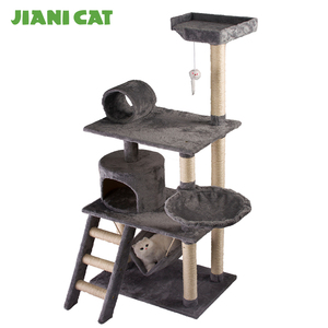 China peluche mascota de madera proveedor juguetes muebles gato del árbol rascador - Product Image 1