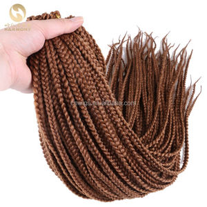24 "22 rễ/pack100grams Ombre grey Brown Blonde Burgundy tổng hợp bện tóc Pre Loop hộp Bím Tóc Crochet Bím Tóc - Product Image 4
