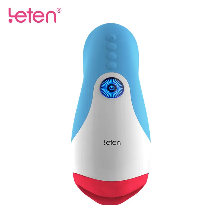 New Blue Porn Sex Products Picture Electric Heating Vibrating Silicone Full-True Textured Mouth Pocket Aircraft Masturbation Cup