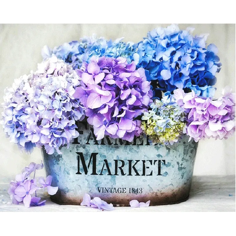 Diamond Painting A Pot Of Flowers Diamond Embroidery Full Square Round Drill Resin Rhinestone Decoration Home