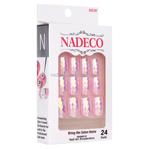 <span class=keywords><strong>Uñas</strong></span> <span class=keywords><strong>Postizas</strong></span> Holográficas Cromadas Nadeco, Esmalte <span class=keywords><strong>Rosa</strong></span> <span class=keywords><strong>Claro</strong></span>, <span class=keywords><strong>Uñas</strong></span> <span class=keywords><strong>Postizas</strong></span> Brillantes con Efecto Espejo, Envoltura Completa para Dedos, Puntas de <span class=keywords><strong>Uñas</strong></span> DIY - Product Image 2