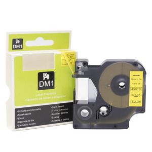 Ruban d'étiquetage PUTY D1 45018 45017 compatible avec les imprimantes thermiques <span class=keywords><strong>DYMO</strong></span> <span class=keywords><strong>LabelManager</strong></span> 160 220P <span class=keywords><strong>280</strong></span> PnP 360D 420P - Product Image 1