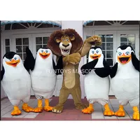 Fantasia funtoys ce 4 pinguim, fantasia personalizada, leão, alexa, mascote, cosplay