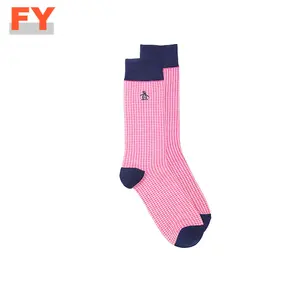 FY-I-0330 Kaus Kaki Pria, Kaus Kaki Dress Pink Ringan untuk Lelaki