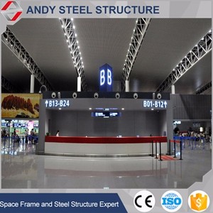 Estructura de acero para techos espaciales, fábrica de estructuras de acero en China, construcción rápida de techos de acero para aeropuertos. - Product Image 1