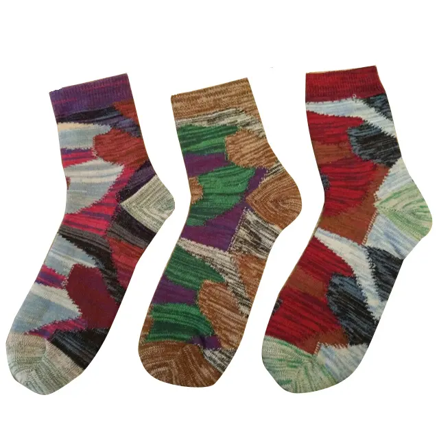 Small order customized mixed colored sock retro dress sock