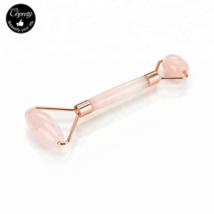 Natürliche Schönheit Anti-Aging Jade Rose Quarz-Roller-Massagegerät rosa Jade-Roller und Gua Sha-Werkzeuge Jade-Roller-Massagegerät - Product Image 6