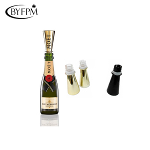 2018 Venta caliente de calidad alimentaria plástico de oro champán sorber para Mini <span class=keywords><strong>Moet</strong></span> botella y botella estándar - Product Image 4