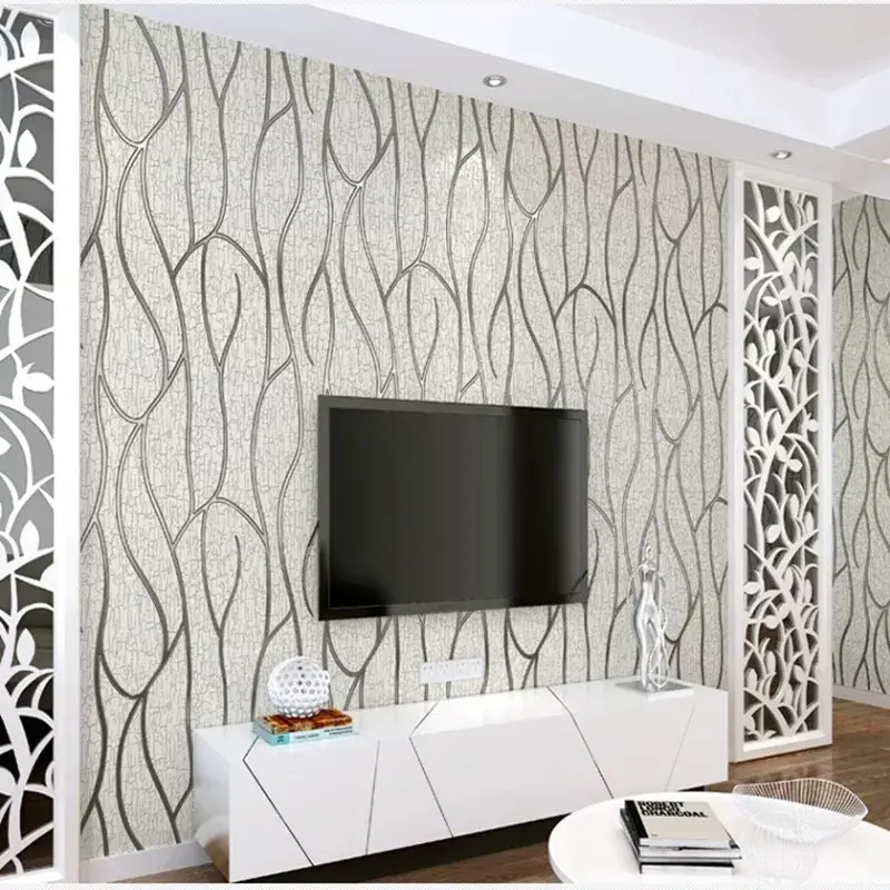 Hoge Kwaliteit Weave Natuur Wallpaper Hd Moderne Ontwerp Italiaanse Flock Behang