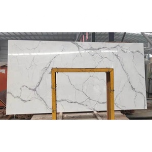 Đá Cẩm Thạch nhân tạo Tấm cho Bàn, Bảng tops, Calacatta Trắng Đá Nhân Tạo - Product Image 2