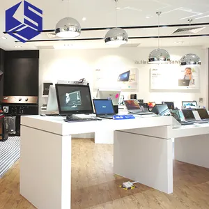 Estante de exhibición de madera para ordenador portátil, muebles de la mejor calidad, para diseño de tienda de ordenador