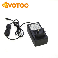 Adaptateur secteur mural 12W 12V 1A avec interrupteur marche/arrêt, certifié DOE VI CE FCC RoHS, pour bande LED, mini-gadget, fabricant OEM