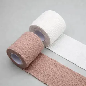 Baumwolle Cohesive bandage, selbst klebe baumwolle bandage, elastische sport bandage mit latex/ latex freies