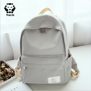 Hand Khaki Casual Plain Natural Kids Blank <strong>Mini</strong> <strong>White</strong> Vintage School Unisex New Fashion Laptop Print Canvas <strong>Backpack</strong> - Product Image 2