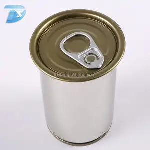 Customizeプレスアルミ茶スズ缶空ラウンドマグロ錫缶