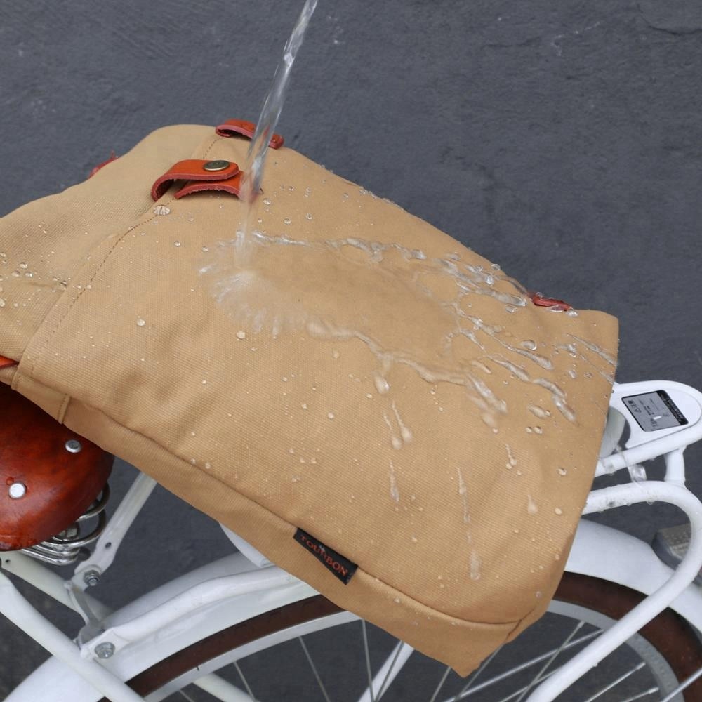Bolsa Sillín Bici De Lona 92cm – Gran Capacidad Con Múltiples Bolsillos (Verde Militar) Para Portaequipajes