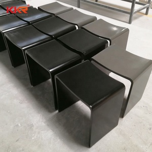 Black Acrylic <strong>Bathroom</strong> Shower Vanity Chair <strong>Bathroom</strong> <strong>Stool</strong> - Product Image 1