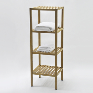 Estante de baño de bambú rectangular de 5 niveles elegante - Product Image 4