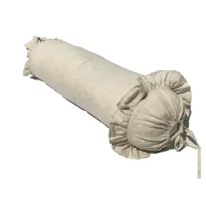 Taie d'oreiller de voiture de tourisme en forme de bonbon bio 100% lin housse de coussin <span class=keywords><strong>traversin</strong></span> pour la maison hôtel et hôpital utiliser des techniques tissées - Product Image 1