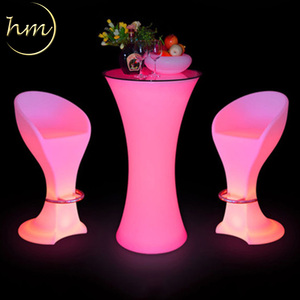 Inteligente iluminado colorido alto Led superior silla mesas de cóctel - Product Image 3