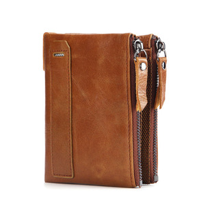 <span class=keywords><strong>Portafoglio</strong></span> RFID da uomo con Logo personalizzato 100% in vera pelle con cerniera portacarte con borselli da uomo portafogli RFID - Product Image 1