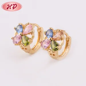 Fashion 18K Rose Gold Plated Crystal Zircon Earings Jewellery
