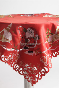 Poliéster rojo Navidad Santa <span class=keywords><strong>clau</strong></span> Mesa bordada paño - Product Image 3