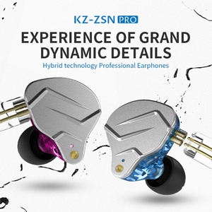 <span class=keywords><strong>KZ</strong></span>-écouteurs hybride, oreillettes ZSN Pro Matt 1BA 1DD, basse HIFI, en métal, originales - Product Image 4