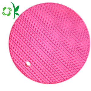 2017 nuevos productos ligero y fiable forma redonda silicona pot mat - Product Image 5