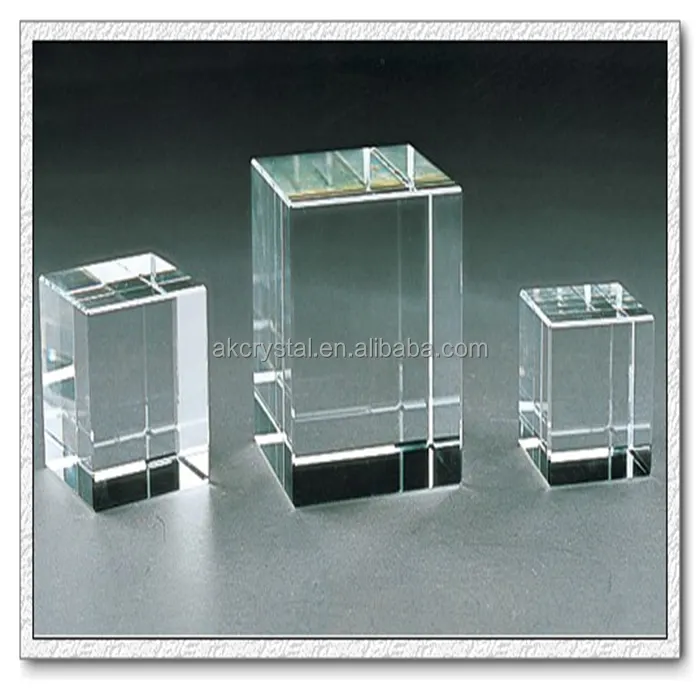 China alibaba golden supplier supply 3d laser etched crystal glass block cube, blank crystal cube for engraving