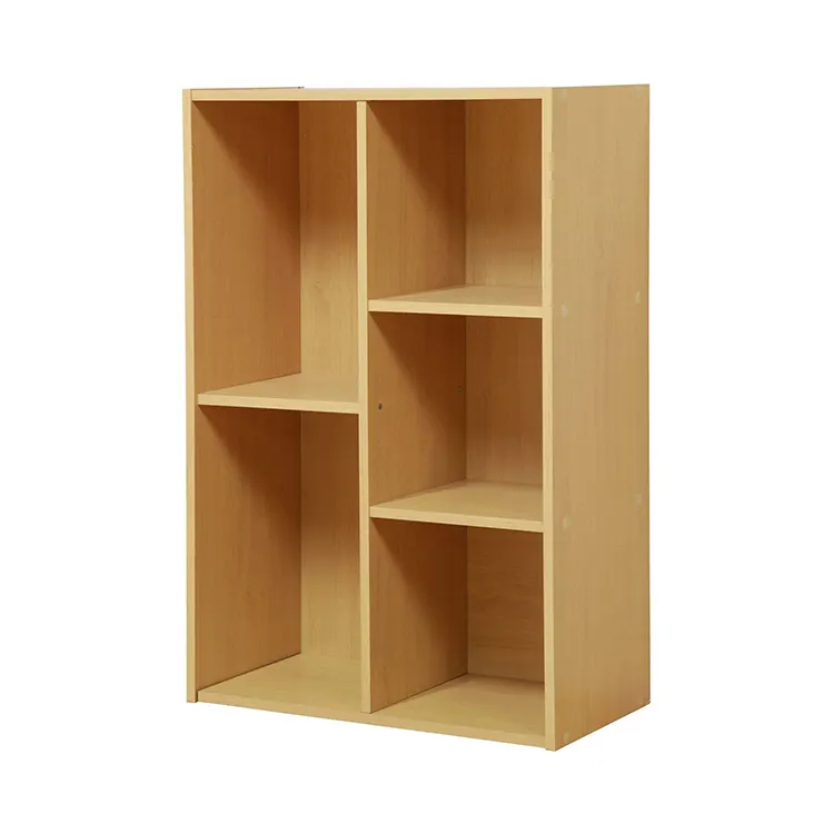 Simple Design Wall Bookshelf Bookcase Modern MDF Bookshelves Room Bookshelf in Wooden Color For Living Room