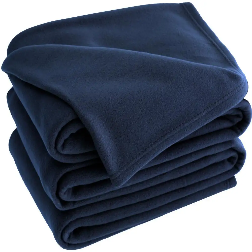Flannel Fleece Blanket Custom Solid Color Soft Breathable Warm Throw Blanket