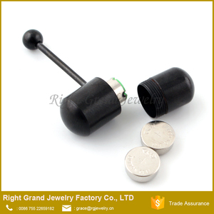Stud Barbell Joyería <span class=keywords><strong>Piercing</strong></span> Del Cuerpo/de Acero Quirúrgico Anillo de La Lengüeta Vibrante - Product Image 5