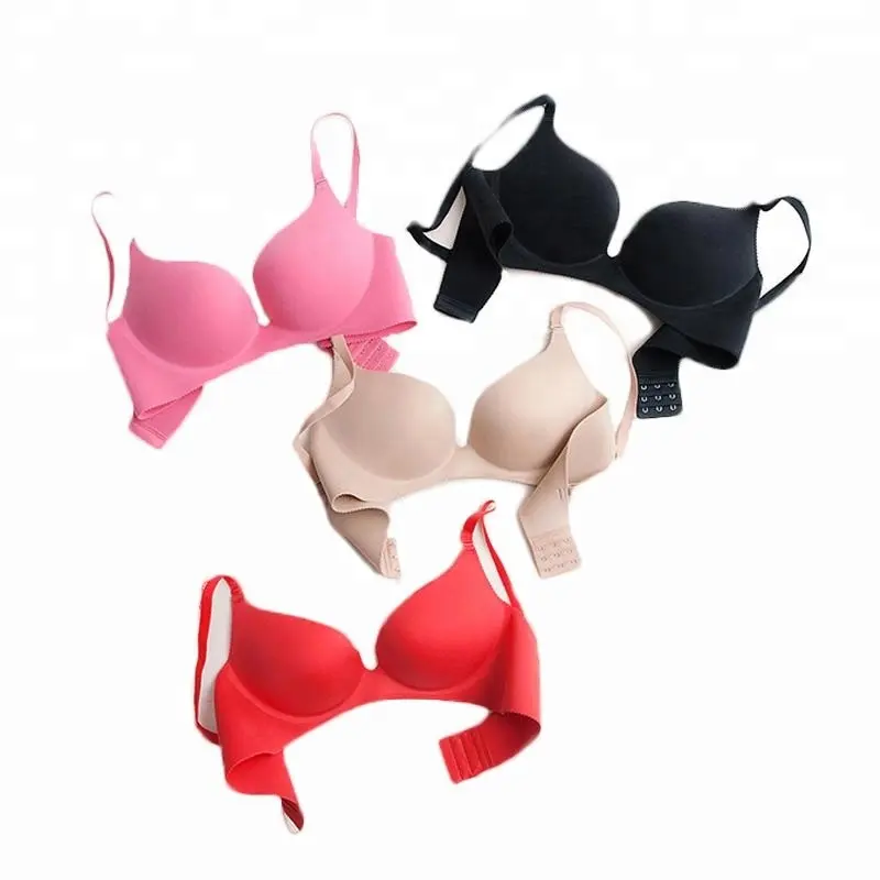 Colore solido Senza Soluzione di Continuità Superficie Non Imbottito Donne Sexy Reggiseno Stile Semplice