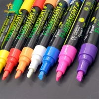 Caneta de giz líquida, marcador colorido fluorescente de led de largura personalizada de novo estilo