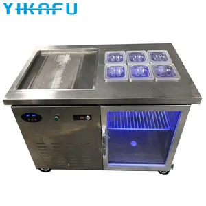 China Oem Manufacturer portable roller mode fry pan machine for sale double compressors with refrigerator case