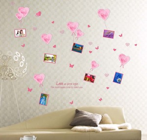 In Magazzino Decalcomania Della Parete Photo Frame a Forma di Cuore Autoadesivo Del Fiore Per La Decorazione Della Stanza - Product Image 5