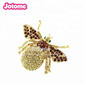 Broche de Plata con Incrustaciones de Cristal Transparente en Forma de Abeja para Bodas, Compromisos y Niños, Venta al por Mayor - Product Image 2
