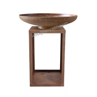 Rustikales rundes Kohlen becken Feuerstelle im Freien Hinterhof Platz, Foyer exterieur acier bol, Schwimmbad Corten Steel Fire Bowl