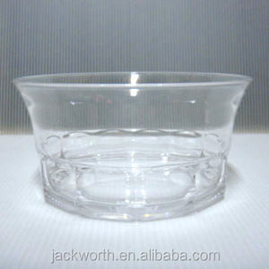 Tazón para Servir Ensaladas y Frutas de Acrílico Vintage Ecológico con Relieve y Boca Ancha - Product Image 5