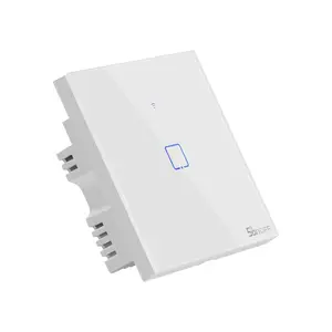 Sonoff interruptor de parede t0uk 1c tx, interruptor de luz touch de parede com 1gang 86 tipo app, temporizador de controle remoto sem fio, casa inteligente, funciona com alexa